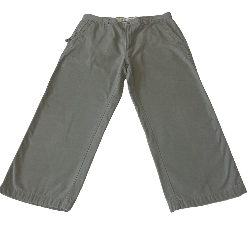 Columbia Women's Capri Crop Pants Size 14 Gray Pockets Hiking‎ Outdoor